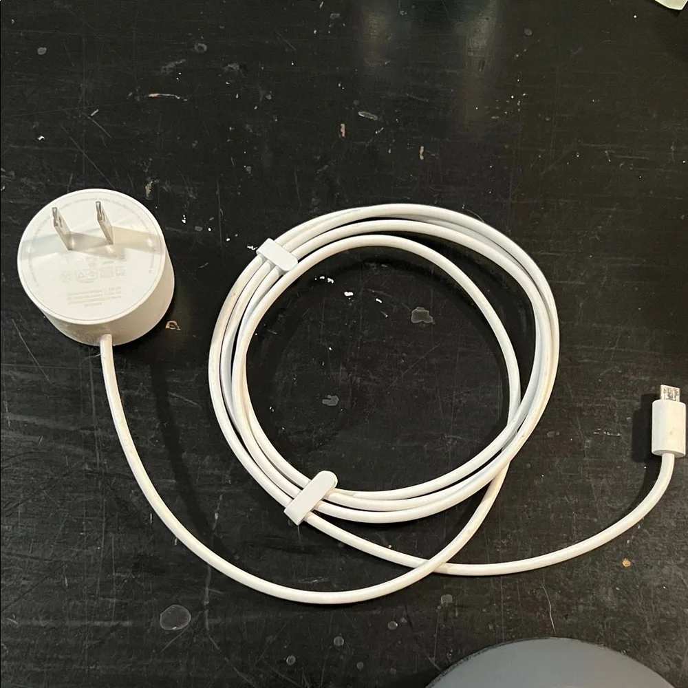 Google Nest Mini in Charcoal with White Cable